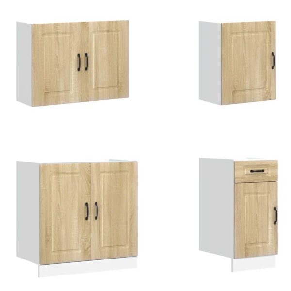 7 peças armário de cozinha conjunto Kalmar sonoma carvalho - Image 3