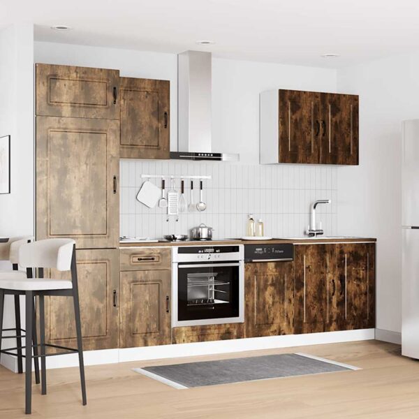 7 peças armário de cozinha conjunto Kalmar carvalho fumado - Image 2