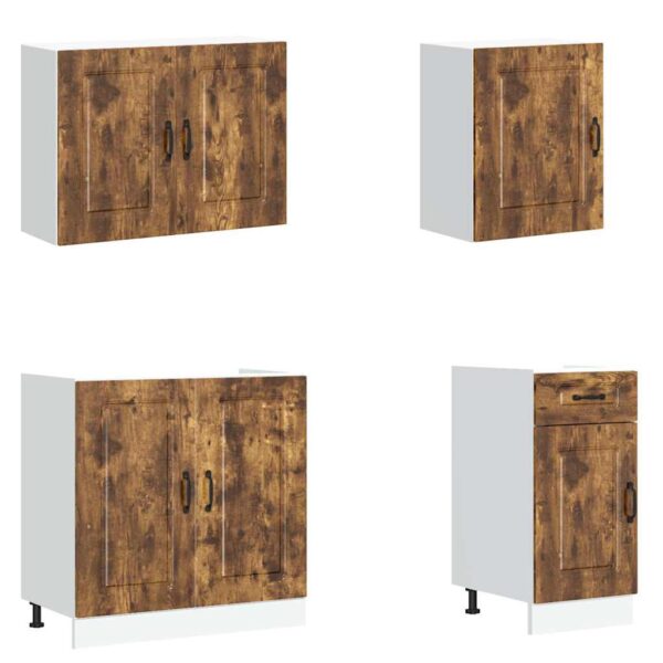 7 peças armário de cozinha conjunto Kalmar carvalho fumado - Image 3
