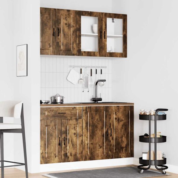 4 peças armário de cozinha conjunto Kalmar carvalho fumado - Image 2