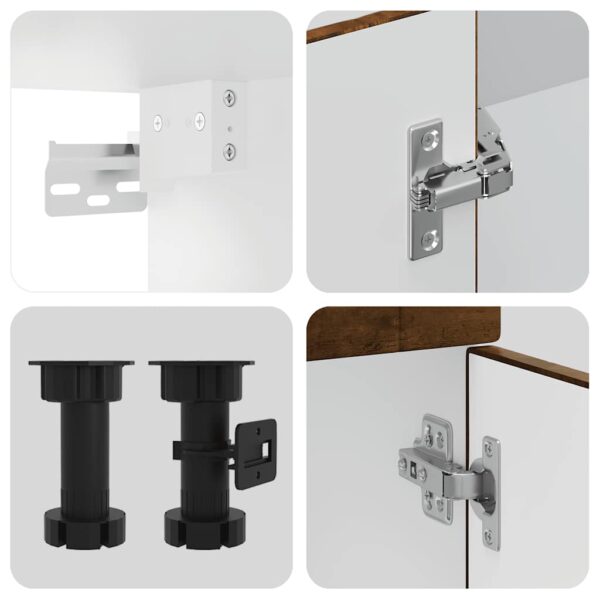 4 peças armário de cozinha conjunto Kalmar carvalho fumado - Image 5