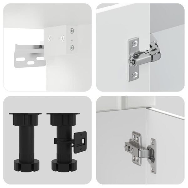 11 peças armário de cozinha conjunto Kalmar branca - Image 6