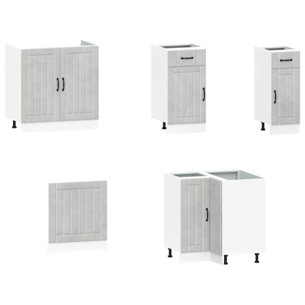 11 peças armário de cozinha conjunto Kalmar concreto cinza - Image 3