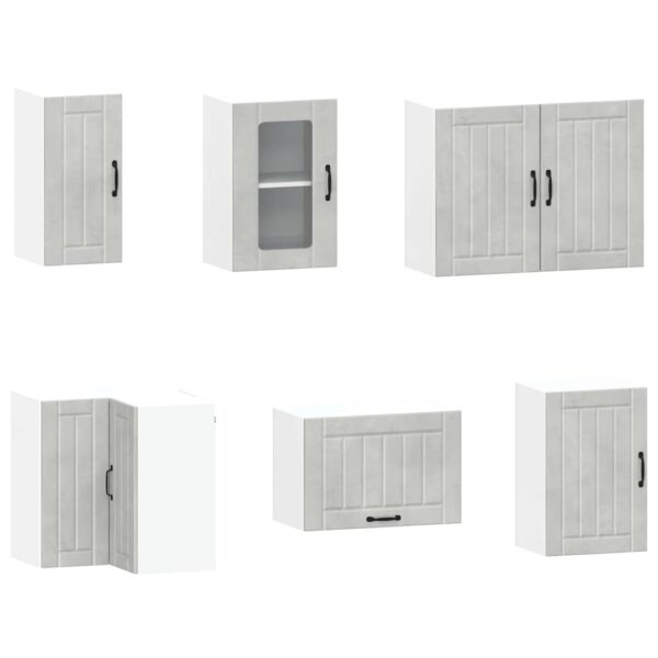 11 peças armário de cozinha conjunto Kalmar concreto cinza - Image 4