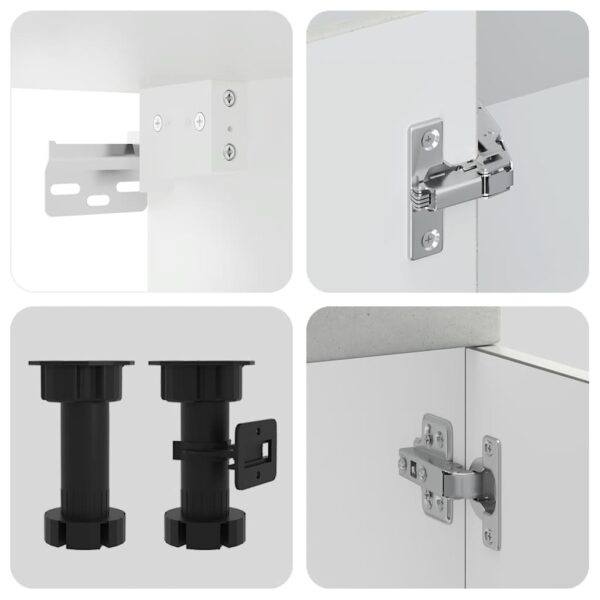 11 peças armário de cozinha conjunto Kalmar concreto cinza - Image 6