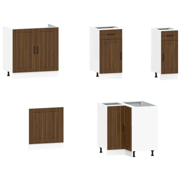 11 peças armário de cozinha conjunto Kalmar carvalho castanho - Image 3