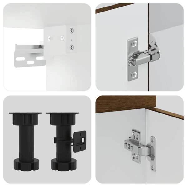 11 peças armário de cozinha conjunto Kalmar carvalho castanho - Image 6