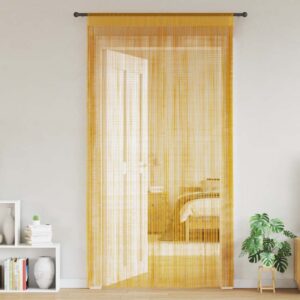 Cortinas de fios 2 pcs 140x250 cm dourado