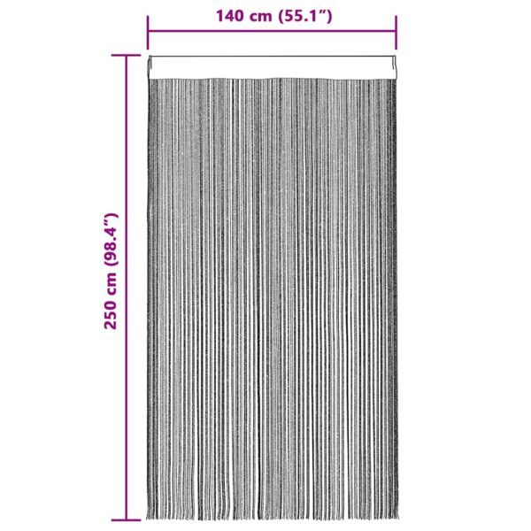 Cortinas de fios 2 pcs 140x250 cm cinzento-claro - Image 9