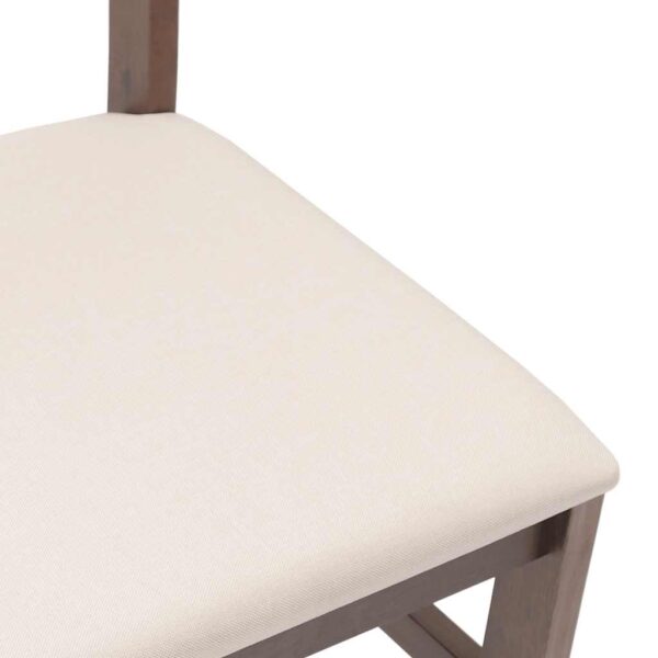 Cadeiras de jantar com almofadões 2 pcs madeira maciça castanho - Image 7