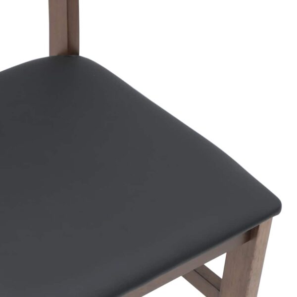 Cadeiras de jantar com almofadões 2 pcs madeira maciça castanho - Image 7