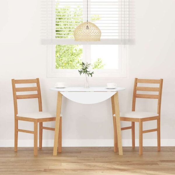 Cadeiras de jantar com almofadões 2 pcs madeira maciça - Image 2