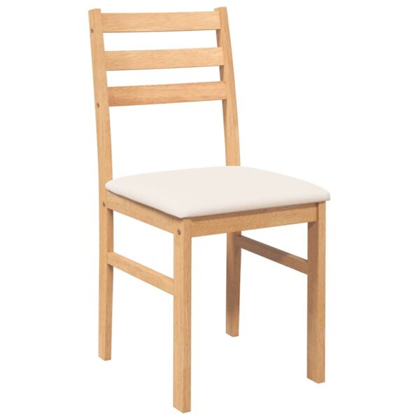 Cadeiras de jantar com almofadões 2 pcs madeira maciça - Image 3