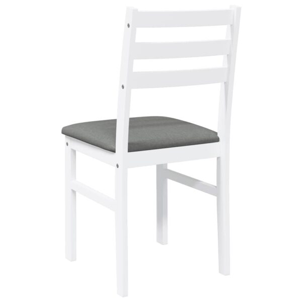 Cadeiras de jantar com almofadões 2 pcs madeira maciça branco - Image 6