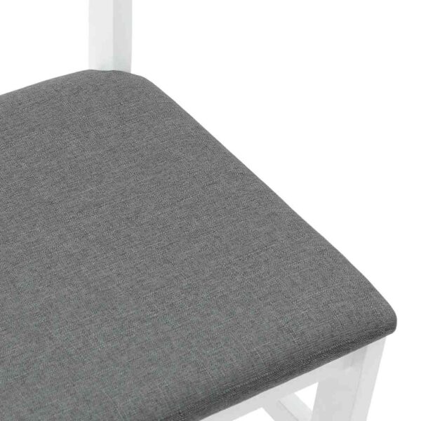 Cadeiras de jantar com almofadões 2 pcs madeira maciça branco - Image 7