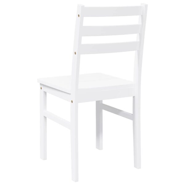 Cadeiras de jantar 2 pcs madeira de seringueira maciça branco - Image 6