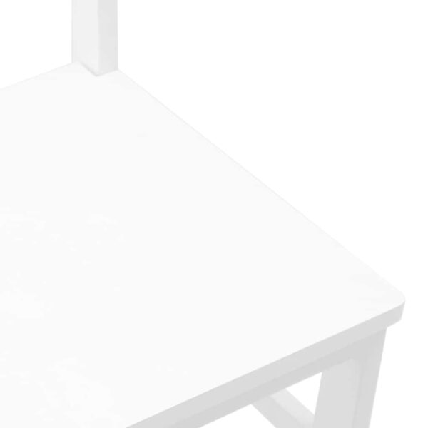 Cadeiras de jantar 2 pcs madeira de seringueira maciça branco - Image 7