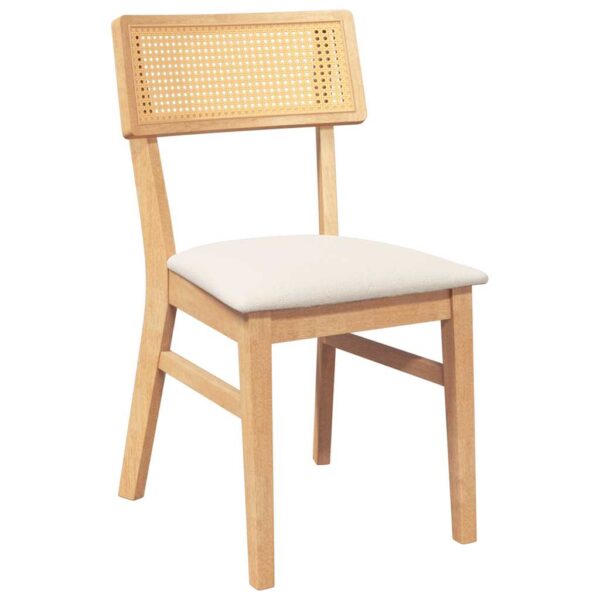 Cadeiras de jantar com almofadões 2 pcs madeira maciça - Image 3