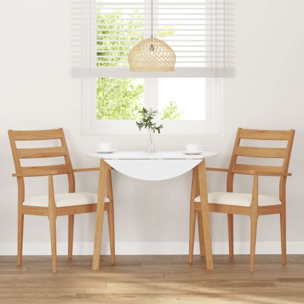 Cadeiras de jantar com almofadões 2 pcs madeira maciça - Image 2