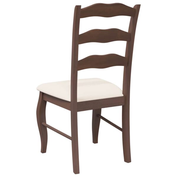 Cadeiras de jantar com almofadões 2 pcs madeira maciça castanho - Image 6