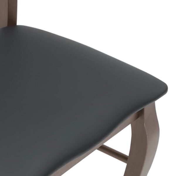 Cadeiras de jantar com almofadões 2 pcs madeira maciça castanho - Image 7