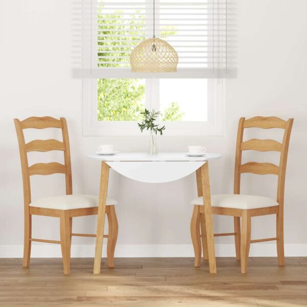 Cadeiras de jantar com almofadões 2 pcs madeira maciça natural - Image 2