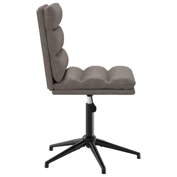 Cadeiras de jantar 2 pcs couro artificial cinzento - Image 4