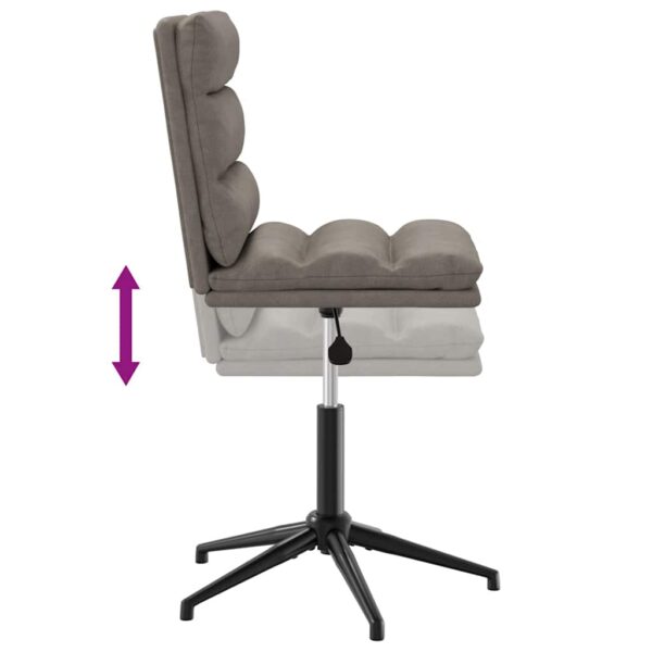 Cadeiras de jantar 2 pcs couro artificial cinzento - Image 6