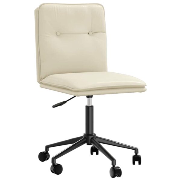 Cadeiras de jantar 2 pcs couro artificial cor creme - Image 2