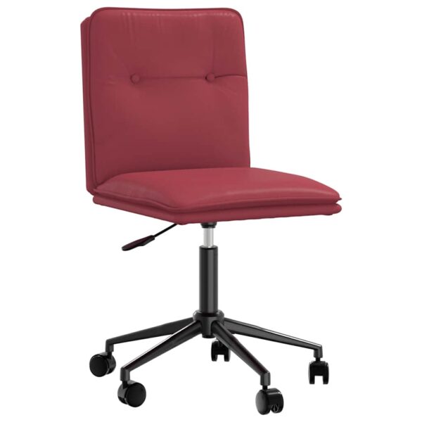 Cadeiras de jantar 2 pcs couro artificial vermelho-tinto - Image 2