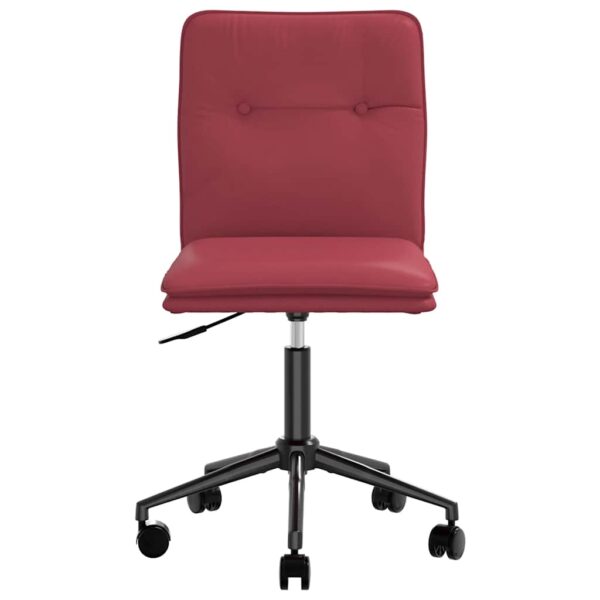 Cadeiras de jantar 2 pcs couro artificial vermelho-tinto - Image 3