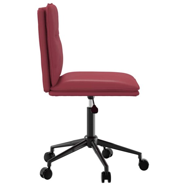 Cadeiras de jantar 2 pcs couro artificial vermelho-tinto - Image 4