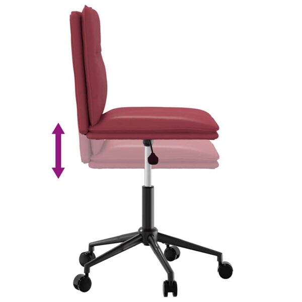 Cadeiras de jantar 2 pcs couro artificial vermelho-tinto - Image 6