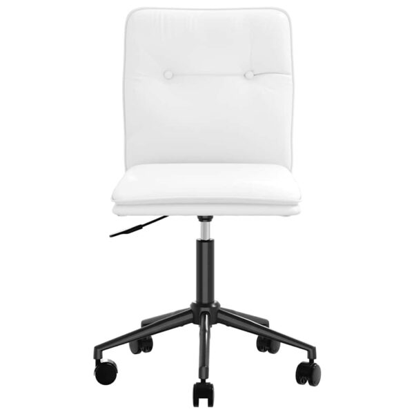 Cadeiras de jantar 2 pcs couro artificial branco - Image 3