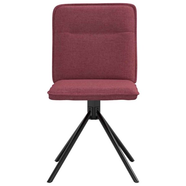 Cadeiras de jantar 6 pcs tecido vermelho-tinto - Image 3