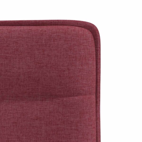 Cadeiras de jantar 6 pcs tecido vermelho-tinto - Image 6