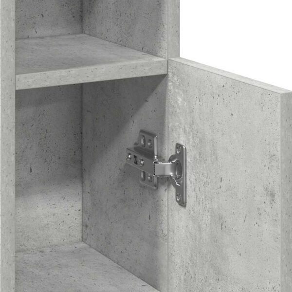 Móvel p/ casa banho c/ suporte rolos 20,5x22x90cm cinza cimento - Image 9