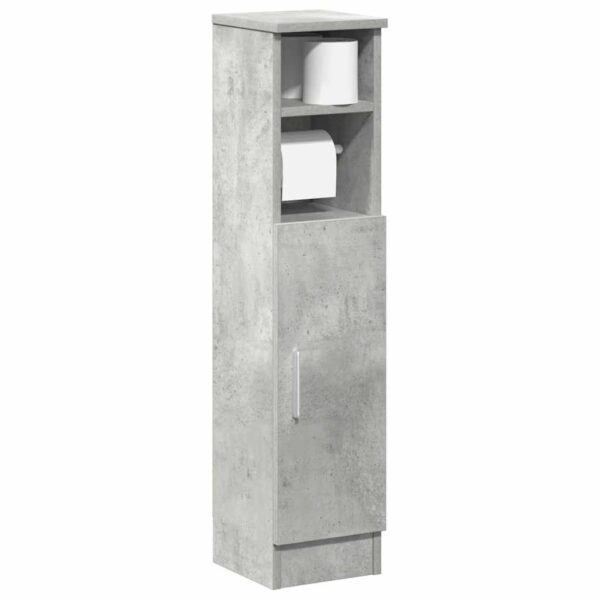 Móvel p/ casa banho c/ suporte rolos 20,5x22x90cm cinza cimento