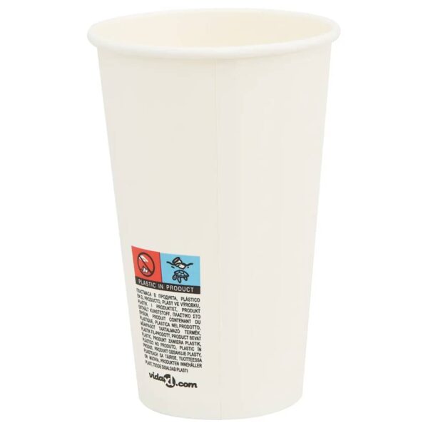 Copos de café de papel 1000 pcs 16oz 400ml branco - Image 4