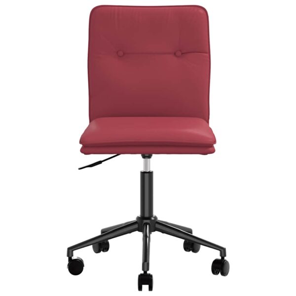 Cadeira de jantar couro artificial vermelho tinto - Image 3