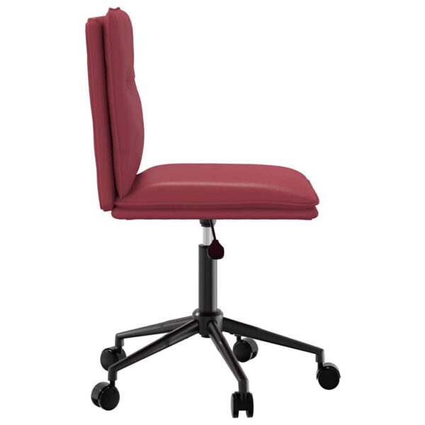 Cadeira de jantar couro artificial vermelho tinto - Image 4
