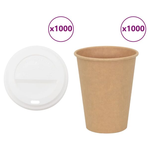 Copos de café de papel com tampas 1000 pcs 12oz 300ml