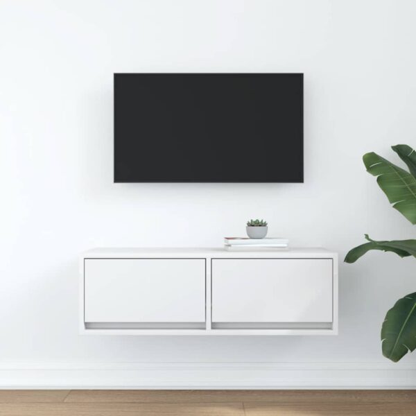 Móvel p/ TV 80x31x25,5 cm derivados de madeira branco - Image 2