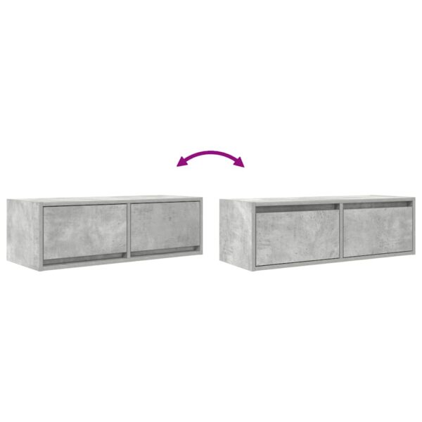 Móveis de TV 2pcs 80x31x25,5cm madeira processada cinza cimento - Image 9