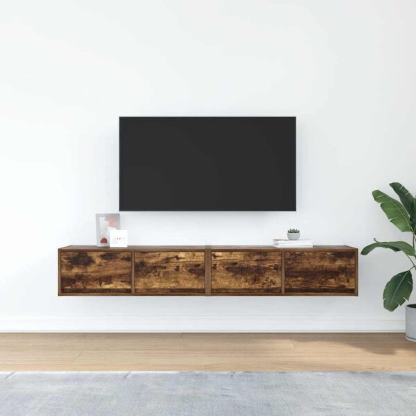 Móveis de TV 2pcs 80x31x25,5cm deriv. madeira carvalho fumado - Image 2