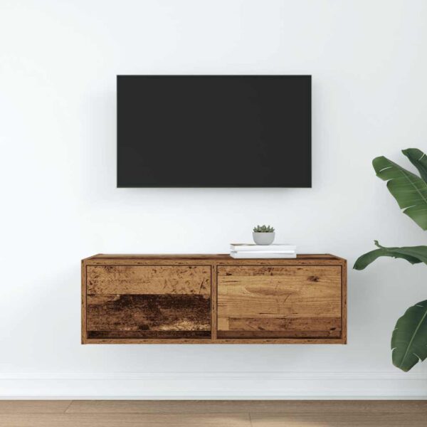 Móvel de TV 80x31x25,5 cm derivados de madeira madeira velha - Image 2