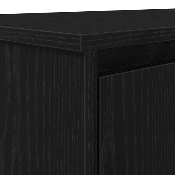 Secretária 120x42x76 cm derivados de madeira cor carvalho preto - Image 9