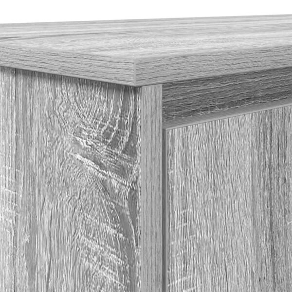 Secretária 120x42x76 cm derivados de madeira cinzento sonoma - Image 9