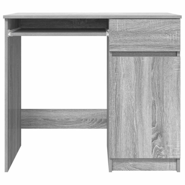 Secretária 86x49x76 cm derivados de madeira cinzento sonoma - Image 5