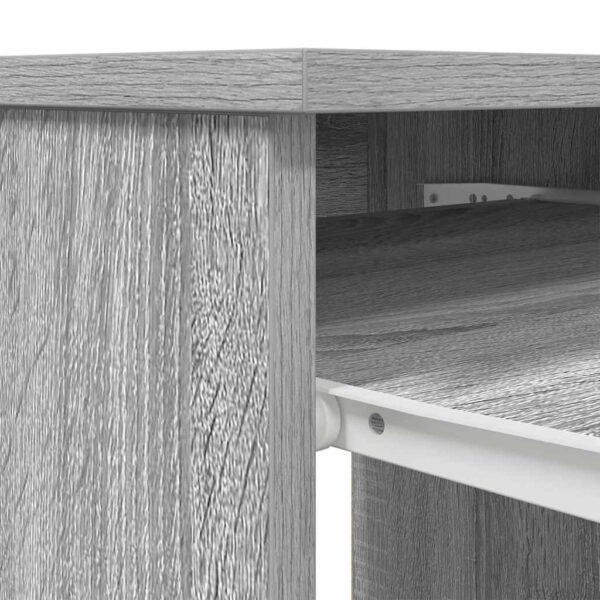 Secretária 86x49x76 cm derivados de madeira cinzento sonoma - Image 10